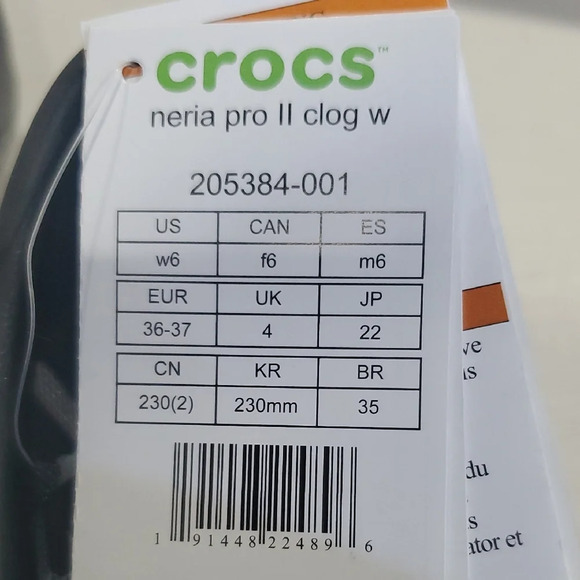 CROCS Neria Pro II Black Clogs - Picture 2 of 8